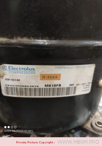 Electrolux Professional Compressor, R404a/R507, MX18FB, 220-240V, 50Hz, 17,3kg, 5/8HP, 571W, MX18 FB, CUBIGEL, LBP, HERMETIC COMPRESSOR, Zanussi ALF1103 Fridge