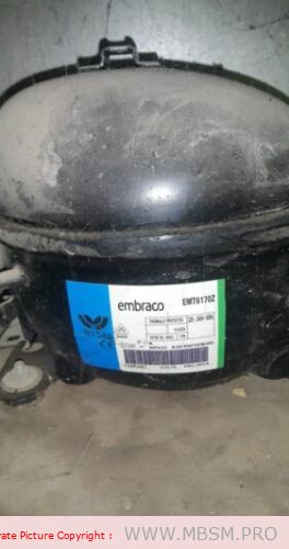 Mbsm.pro, Compressor, EMBRACO, EMT6170Z, HBP, R134a, 350 G, 220-240V/1F/50Hz, 1/4 hp++, 1/3 HP–, 7.69 cm3