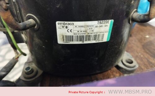 Mbsm.pro, Embraco, compressor, Embraco aspera, T6220E, 1HP, r22